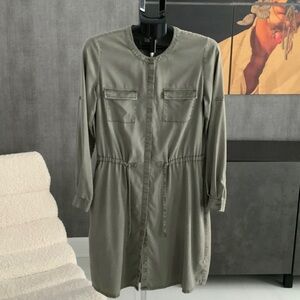 Milano Green Utility button up dress 34